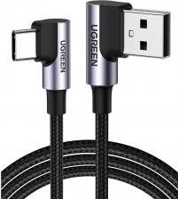 Кабель/переходник UGreen Кабель угловой US176 Right Angle USB-A to USB-C Cable. 2 м