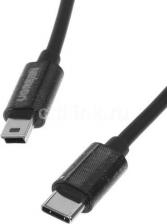 Кабель/переходник UGreen Кабель US242 USB -C 2.0 Male To Mini USB 5Pin Male 28+24AWG Cable. 1 м. черный
