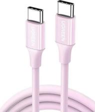 Кабель/переходник UGreen Кабель US264 60W USB-C 2.0 Male To USB-C 2.0 Male 3A Data Cable. Длина: 1м. Цвет: розовый