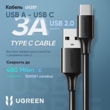 Кабель/переходник UGreen Кабель US287 60826 USB-A 2.0 Male to USB-C Male Cable with Nickel-Plated Connector
