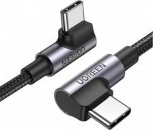 Кабель/переходник UGreen Кабель USB type-c - USB type-c US335 Right Angle 1 м черный