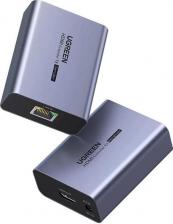 Кабель/переходник UGreen Переходник HDMI - RJ45 CM455 20519EU серый