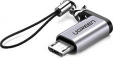 Кабель/переходник UGreen Переходник USB 2.0 Type-C(f)-Micro USB 2.0(Bm), серый US282