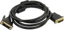 Кабель/переходник Vcom Кабель DVI-D--DVI-D Dual link 25M/25M, экран, феррит.кольца, 1.8м Telecom <TCG441D-1.8M