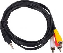 Кабель/переходник Vcom Кабель соединительный 3.5 Jack (M)/3 RCA (M) Telecom <TAV4545-2M