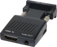 Кабель/переходник Vcom Переходник HDMI(F) --> VGA(M)+audio,1080*60Hz, <CA336A>