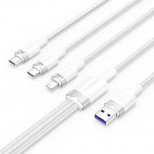 Кабель/переходник Vention Кабель CTRWG, USB 2.0 A(m) - Lightning 3 x, 1.5м, белый