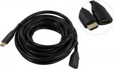 Кабель/переходник Vention Кабель-удлинитель аудио-видео HDMI (m) - HDMI (f), ver 1.4, 5м, GOLD, черный [vaa-b06-b500]