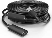 Кабель/переходник Vention Кабель-удлинитель USB 2.0(Am)-USB 2.0(Af), экранированный, 20 м, черный