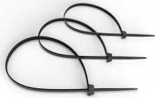 Кабельная стяжка Cabeus GTOUT-150 Стяжка нейлоновая неоткрывающаяся, безгалогенная, 150x3.6мм, черная, outdoor, усто