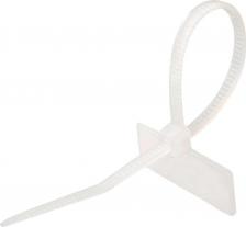 Кабельная стяжка Эра NO-225-319 Кабельные стяжки NO-225-319 нейлоновая 2.5 х 115 мм белая с площадкой для маркировки 27 х 13 мм, цена за 1 шт