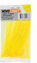 Кабельная стяжка NOVOCRAFT Нейлоновая хомут-стяжка 3x120 мм, желтая, уп. 100 шт. HCC13120Y100