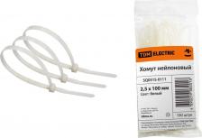 Кабельная стяжка TDM Electric Хомут 2,5x100 мм, нейлон, белый, 100 шт. SQ0515-0111