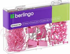 Канцелярский набор Berlingo Набор мелкоофисных принадлежностей, 120 предметов, розовый, пластиковая упаковка, 12 шт. в упаковке