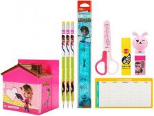 Канцелярский набор Deli Настольный набор EH453, пластик, 10 предметов, ассорти