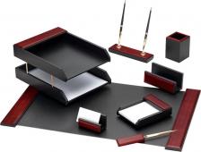 Канцелярский набор Galant Набор настольный "Sirius" из дерева, 8 предметов, цвет "красное дерево/чёрный", 238162