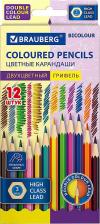 Карандаш Brauberg Карандаши с двухцветным грифелем BICOLOUR