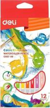 Карандаш Deli Карандаши цветные акварельные Color Emotion 12 цветов EC00700