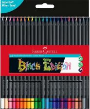 Карандаш Faber-Castell Карандаши цветные "Black Edition", 24 цвета, трехгранные, черное дерево, заточенные