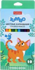 Карандаш Hatber Цветные карандаши подходят для рисования. Прочный неломкий грифель толщиной 4 мм имеет превосходную мягкость, оставляет плотный выразительный след