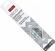 Карандаш Hatber Карандаш чернографитный круглый корпус, 6 штук "Deco", HB, с ластиком, заточенный