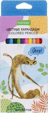 Карандаш Hatber Карандаши цветные ECO 12 цветов ZOO заточенные 084391