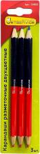Карандаш JetService Карандаш 134823 двухцветный, 3 шт