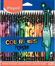 Карандаш Maped Карандаши цветные BLACK MONSTER 24 цветов, пластиковые, 862624