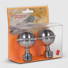 Наконечник Уют Наконечник D16 Ост Шар со стразами, сталь (уп.2шт)