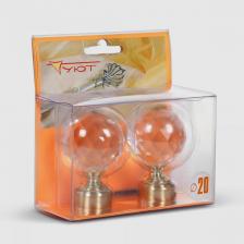 Наконечник Уют Наконечник D20 Ост Шар с огранкой, латунь (уп.2шт)