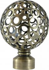Наконечник Уют Наконечник шар ажурный 20 см 2 шт. бронза