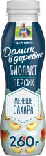 Кисломолочный продукт Домик в деревне Биолакт персик 2,1% БЗМЖ, 260 г