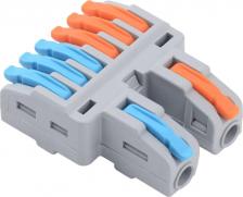Клемма Duwi 26661 1 Клемма разветвительная рычажковая CMK-526 PRO, 2х6, 4мм?, 4шт, 26661 1, цена за 1 шт
