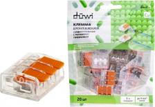 Клемма Duwi 26697 6 Клемма рычажковая, СМК 223-413, 0.5-4мм?, прозрачная, 20 шт., 26697 6, цена за 1 шт