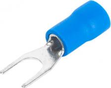 Клемма Duwi 26710 2 Наконечник НВИ 2-4, вилка 1,5-2,5мм, под обжим, синий, 10шт.,26710 2, цена за 1 шт