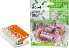 Клемма Duwi 26749 2 Клемма рычажковая, СМК 223-415, 0.5-4мм?, прозрачная, 20 шт., 26749 2, цена за 1 шт