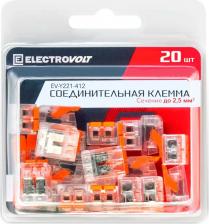 Клемма Electrovolt Клемма на 2 провода 221-412 0,2-4 кв.мм с рычажками без пасты