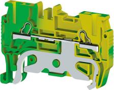 Клемма Klemsan Быстрозажимной пружинный клеммник Push in, 1,5 мм.кв., земля; PYK1,5MT 100 шт. 0.0.0.3.336440