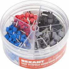 Клемма Rexant Набор втулочных наконечников двойных НШВи(2) в боксе, цена за 1 шт