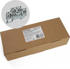 Клемма Stekker 4-проводной проходной зажим самозажимной Самозажимной 4-проводной проходной зажим 2 уровня ЗНИ - 2,5, JXB ST 2,5, серый LD555-1-25, 100шт, 39967