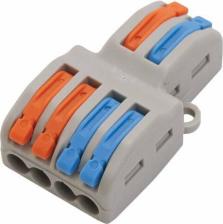 Клемма Stekker Клемма монтажная для фазных проводников, 2 контактные группы,, LD222-424, цена за 1 уп