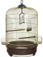 Клетка для птиц Imac Milly клетка для птиц круглая, золотая, 33х48 см