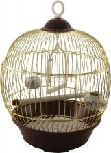 Клетка для птиц Triol Клетка для птиц золотая с коричневым, 36,5 х 23 х 23 см