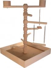 Клетка для птиц Trixie Площадка для попугая Wooden Playground, размер 41х55х41см