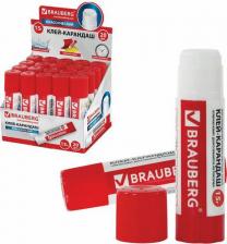 Клей канцелярский Brauberg Клей-карандаш 15 г, выгодная упаковка, комплект 20 штук, 880099