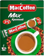 Кофе MacCoffee Кофе порционный растворимый Max 3 в 1 крепкий 20 пакетиков по 16 г