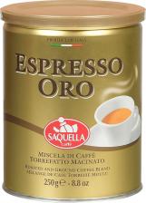 Кофе Saquella Кофе Espresso Oro молотый в/у 250 гр, ж/б