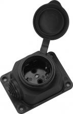 Колодка розеточная General Розеточная колодка GSB-16-1-G-IP44, 16А, 1 место, с/з, б/в, IP44, 1/100