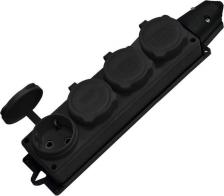 Колодка розеточная Универсал Четырехместная однофазная колодка 602231