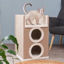 Комплекс для кошек Petmax Дом-когтеточка (40х40х65 см) трехуровневый для кошек